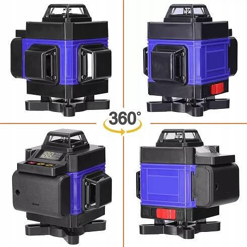 LASEROVÝ NIVELAČNÍ PŘÍSTROJ CROSS LASER 4D SAMONIVELAČNÍ + STATIV (FIALOVÝ PŘÍVĚS) Kód výrobce Lase Level
