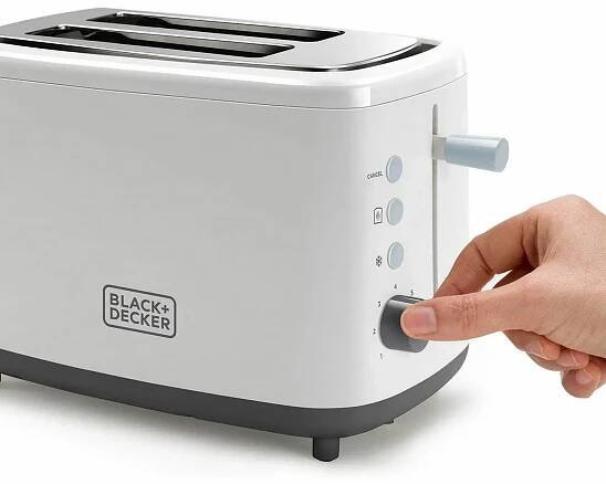 Opékač topinek Black+Decker BXTOA820E bílá barva
