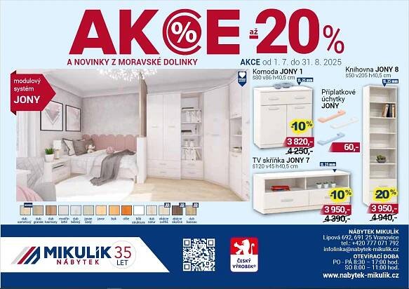 Letní akce – vybavte dětský pokoj chytře a se slevou - Nábytek Mikulík