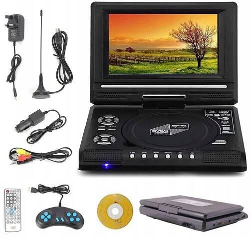 PŘENOSNÝ DVD PŘEHRÁVAČ USB/SD VIDEOHER KONZOLE DVD/CD/VCD/CD/MP3
