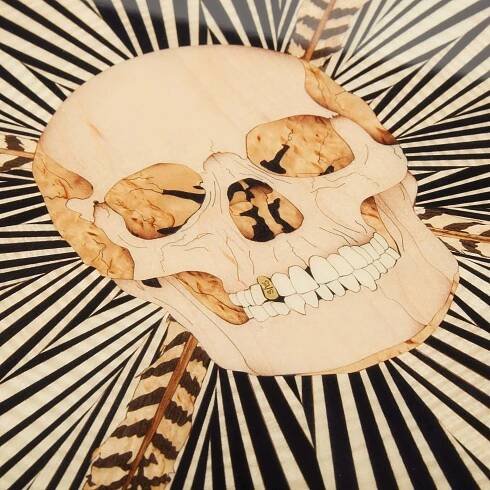 Alexandra Llewellyn Skull Poker Detail