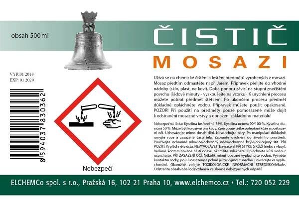 ELCHEMCO Čistič mosazi - 500ml