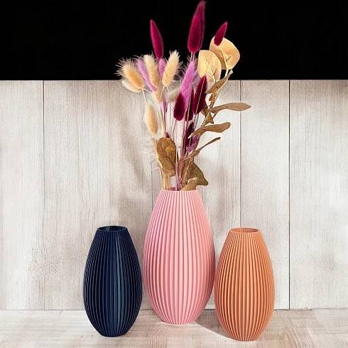 Nerozbitná váza 20 cm skandinávská Moderní 3D váza umělé květy za 201.00CZK - Allegro
