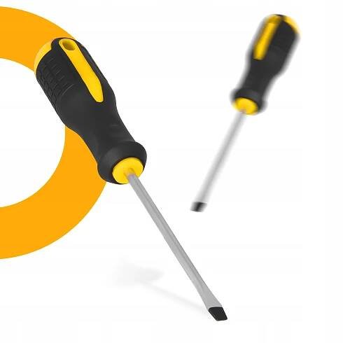 ŠROUBOVÁK Šroubovák plochý SL 5x100 mm Univerzální magnetický OCELOVÝ dláto 9R Obsahuje baterie ne