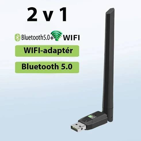 600Mbps USB Bluetooth 5.0 Wifi Adapter Dual Band 2.4G 5G Wi-Fi _nahled01