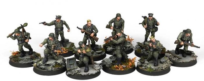 FORTUNATE SONS · PANZERGRENADIER DIVISION · 10 MINIATURES 30MM SCALE