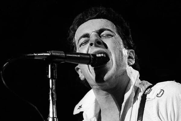 BERKELEY -  FEBRUARY 2:  Joe Strummer performing with 'the Clash'
