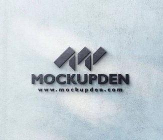 Free 3D Wall Logo Mockup PSD Template - Mockup Den