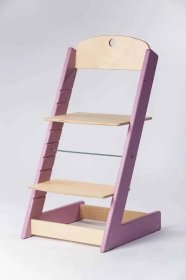 Lucas Wood Style rostoucí židle ALFA - lila/přírodní