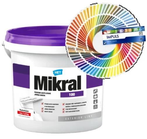 Fasádní barva Het Mikral 100 - tónovaný - 1 kg Velikost balení: 1 kg, Odstín: FE - 103
