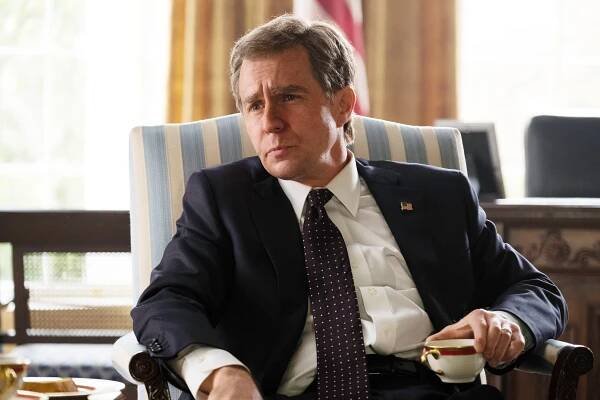 Sam Rockwell as President George W. Bush in the 2018 film "Vice."