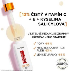L?Oréal Paris Revitalift Clinical sérum s vitaminem C 30ml Sérum redukuje póry, sjednocuje tón pleti, a dokonce odstraňuje jemné vrásky.