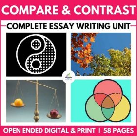 compare and contrast | compare and contrast unit 1 | Teaching Compare and Contrast | literacyideas.com