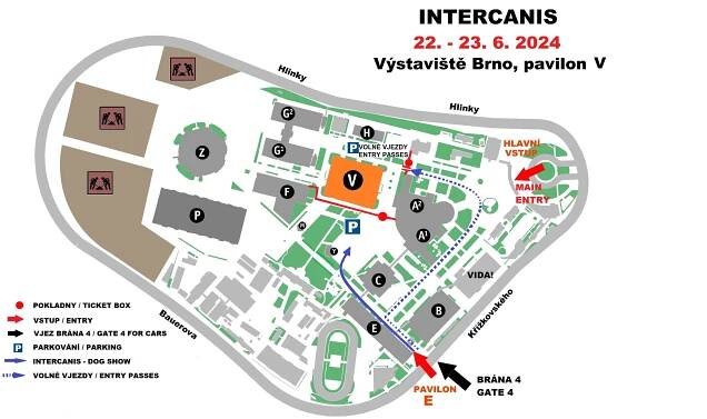 Mapy | INTERCANIS International dog show - Mezinárodní výstava psů