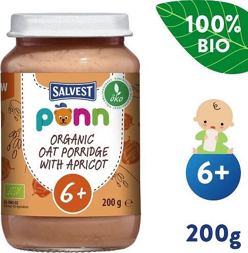 SALVEST Ponn BIO Meruňky s ovesnými vločkami (200 g)