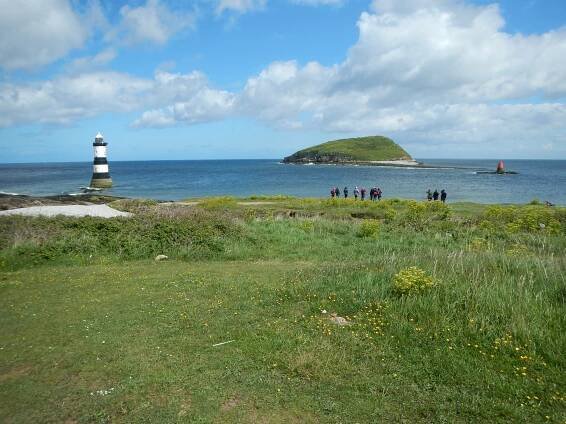 From the tip of the Penmon headland a view of Puffin Island. 