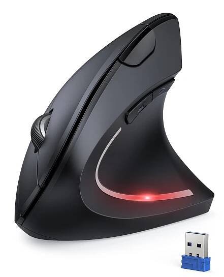 TECKNET Bezdrátová vertikální myš ergonomická 4800 DPI, 5 tlačítek