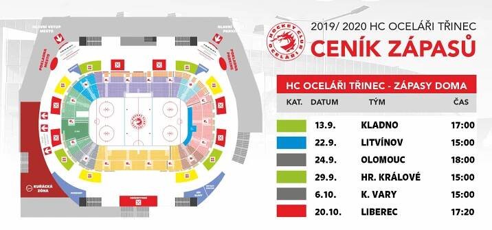 Informace ke vstupenkám na Tipsport extraligu | HC Oceláři Třinec
