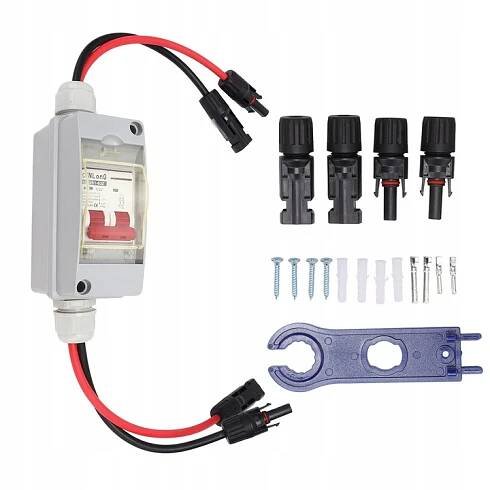 VYPÍNAČ SOLÁRNÍHO PANELU 500V 32A ODPOJOVAČ PV DC PROPOJOVACÍ BOX