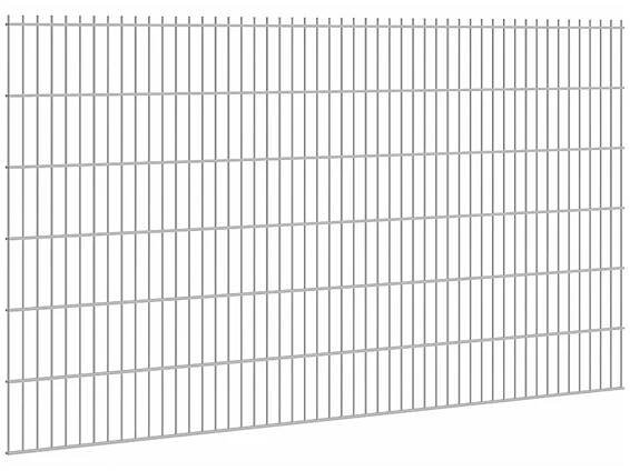 Floraworld Drátěný plotový panel, dvojitý 8/6/8, pozinkovaný, 123 x 251 cm