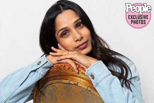 Freida Pinto photographed at The Plaza Hotel on June 29, 2022 in New York, NY. Photographer: Jake Chessum NO glam credits