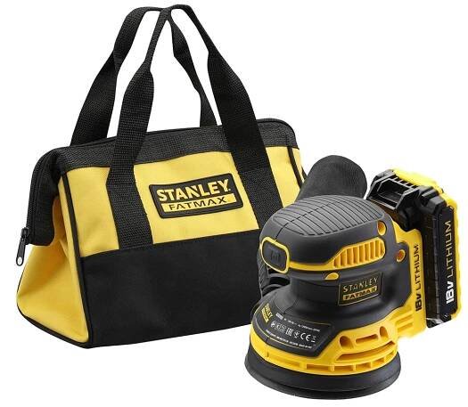 Stanley Aku excentrická bruska 18 V, 1 x 2.0Ah | Exkalibr.cz