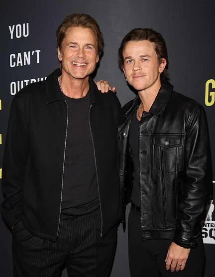 Rob Lowe with his son John Owen Lowe on the red carpet on January 30