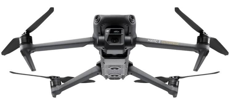 Die DJI Mavic 3E ist eine Industriedrohne mit Kamera, die für UAS-Einsätze wie Trassenbefliegung oder Inspektion geeignet ist.