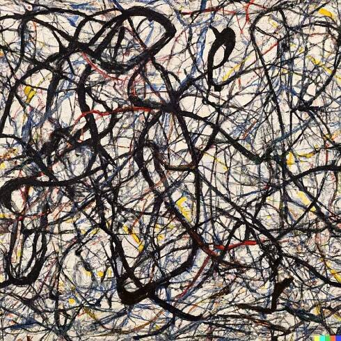 a representation of anxiety, painting by Jackson Pollock