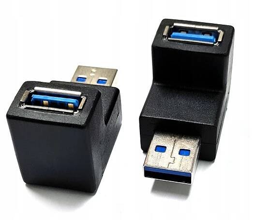 Průchod Konektor adaptor USB 3.0 zásuvka A -zásuvka A úhlová 3.0