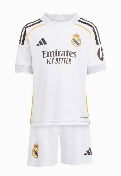 Komplet adidas Real Madrid 25/26 Domáci Little Kids - Biely