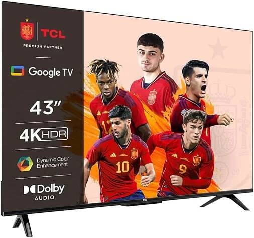 TCL 43P639 43 palců (108 cm) LED televizor, 4K UHD, Smart TV, Google TV, HDR 10, Dynamic Colour Enhancement, 60Hz Motion C...