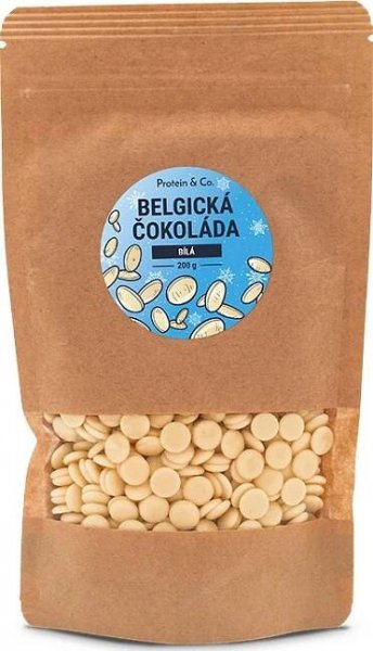 Protein & Co. Belgická čokoláda bílá pecky 200 g od 139 Kč