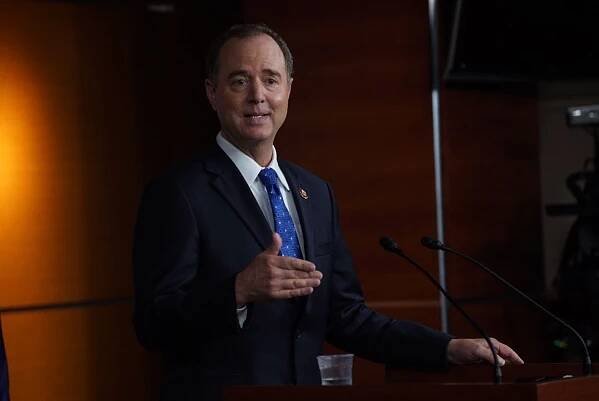 WASHINGTON D.C., SEPTEMBER 25, 2019ÑHouse Intelligence Committee Chairman Adam Schiff talks about he transcript between President Trump and the Urkrainian president. (Kirk McKoy / Los Angeles Times)