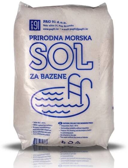 Mořská sůl do bazénu 25 kg - Sparkly POOL