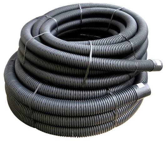 drenážní trubka PE PP flexibilní drenáž ČERNÁ - děrovaná 50 metrů Dyka 6021615 (Dyka 6021615)