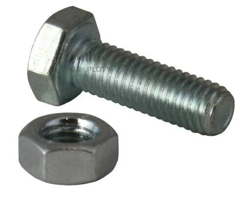 Šroub s maticí M8x25 mm, DIN 933, Zn