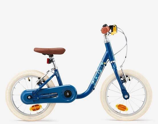 Dětské kolo BTWIN Dětské 14" kolo-odrážedlo 2v1 Discover 900 pro děti od 3 do 5 let 14" MODRÁ 2025