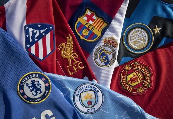The Club Badges of Manchester City and Tottenham Hotspur