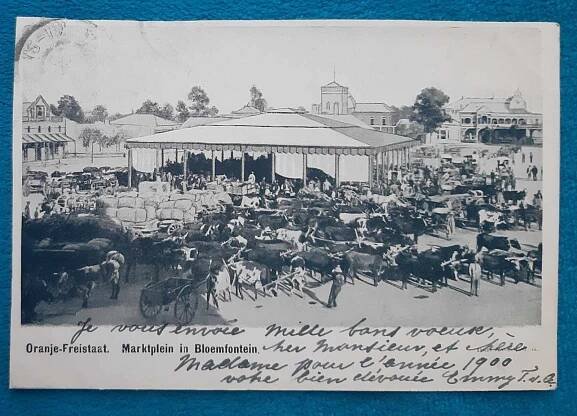 J.A.R. - ORANIE FREISTAAT - DOBYTČÍ TRH - 1900 - RARITA I FILATELIE