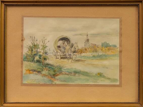 Josef Myslbek ml. - Koňský povoz - Aukční Galerie Platýz