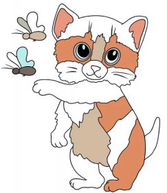 Omalovánka roztomilé kotě - Online a Tisk zdarma pro děti!
