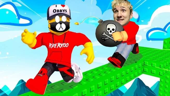 Předáváme si BOMBU, která NESMÍ VYBUCHNOUT! (Roblox PASS BOMB [2 Player Obby]) w/ @RiZiPlaysTV