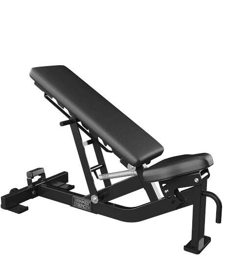 Home Bench at slight incline, black frame/black upholstery