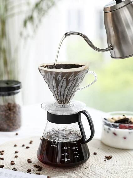 Hario V60 Skleněná kávová konvice - Filtr na ruční překapávání