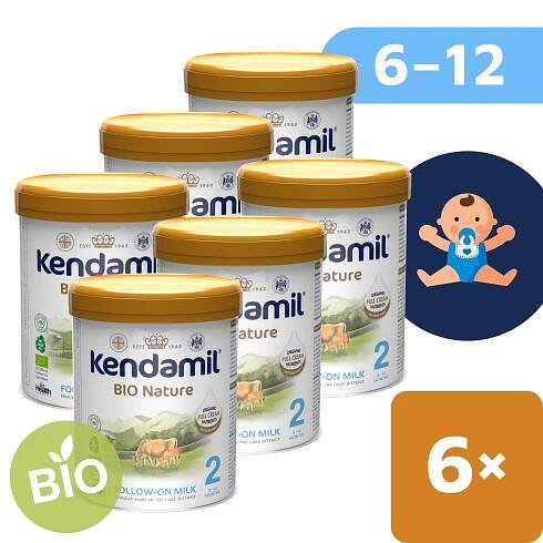 Kendamil BIO Nature pokračovací mléko 2 (6x 800 g) DHA+