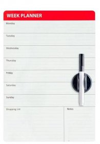 Balvi Magnetická popisovatelná tabule na lednici Week Planner 26240, bílá