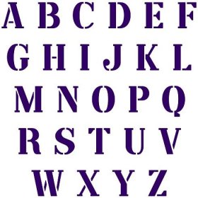 2.5 Inch Stencil Letters