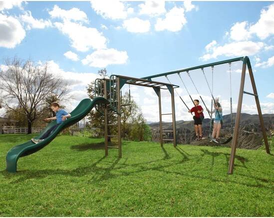 Lifetime Earthtone Monkey Bar Adventure Swing Set & Reviews Wayfair