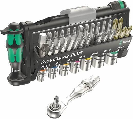 WERA 056490 Sada bitů + ráčna + držák Tool-Check PLUS, 39d.